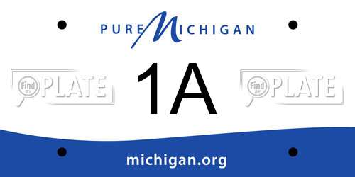 1A Michigan License Plate