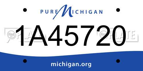 1A45720 Michigan License Plate