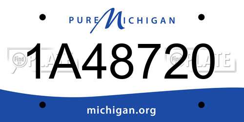 1A48720 Michigan License Plate