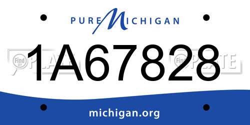 1A67828 Michigan License Plate