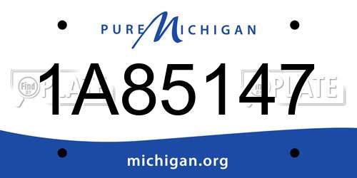 1A85147 Michigan License Plate