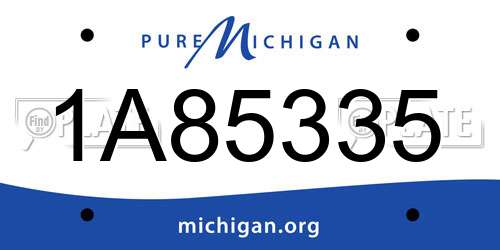 1A85335 Michigan License Plate