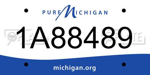 1A88489 Michigan License Plate