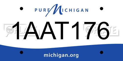 1AAT176 Michigan License Plate