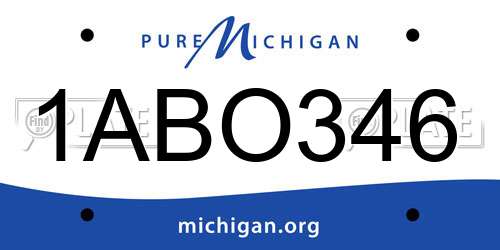 1ABO346 Michigan License Plate