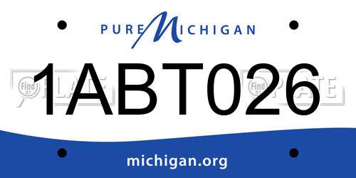 1ABT026 Michigan License Plate