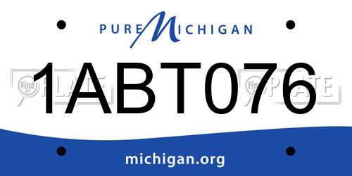 1ABT076 Michigan License Plate