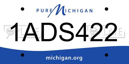 1ADS422 Michigan License Plate