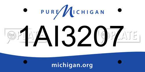 1AI3207 Michigan License Plate