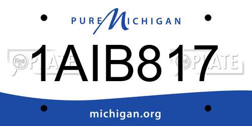 1AIB817 Michigan License Plate