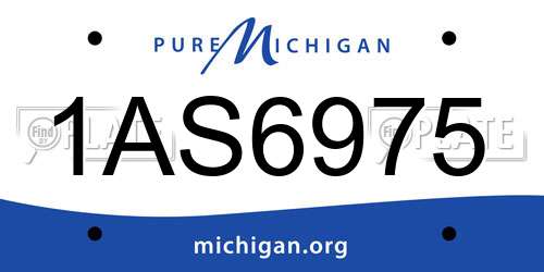 1AS6975 Michigan License Plate