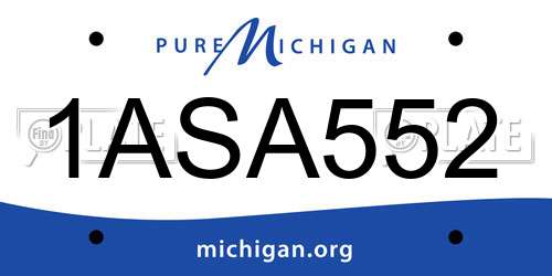 1ASA552 Michigan License Plate