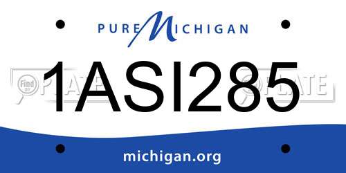 1ASI285 Michigan License Plate