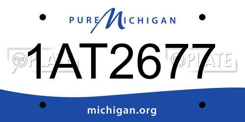 1AT2677 Michigan License Plate