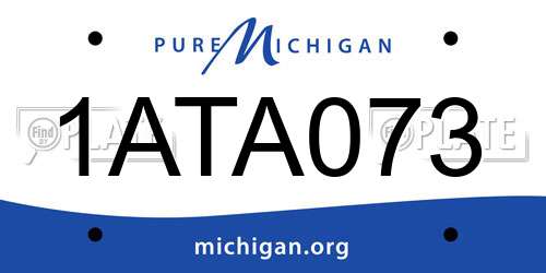 1ATA073 Michigan License Plate