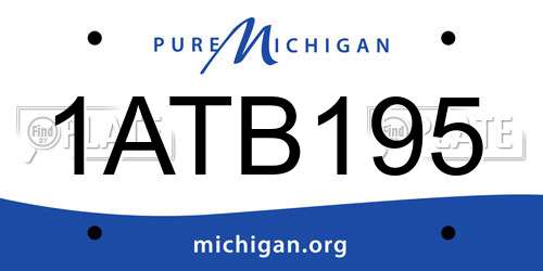 1ATB195 Michigan License Plate