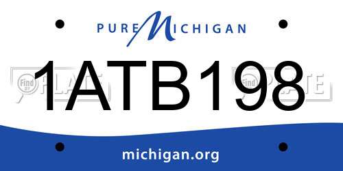 1ATB198 Michigan License Plate