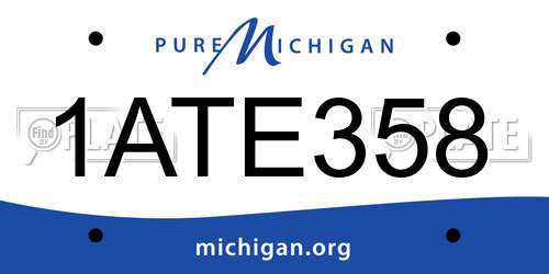 1ATE358 Michigan License Plate