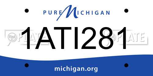 1ATI281 Michigan License Plate