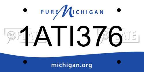 1ATI376 Michigan License Plate