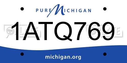 1ATQ769 Michigan License Plate