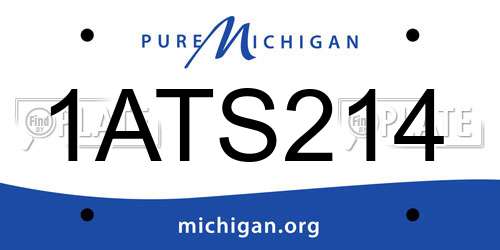 1ATS214 Michigan License Plate