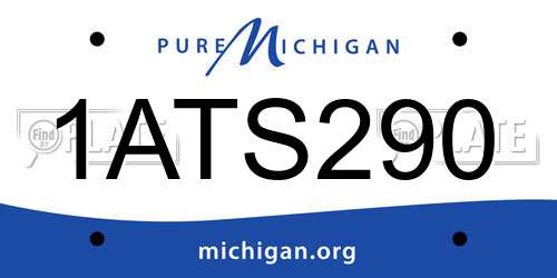 1ATS290 Michigan License Plate