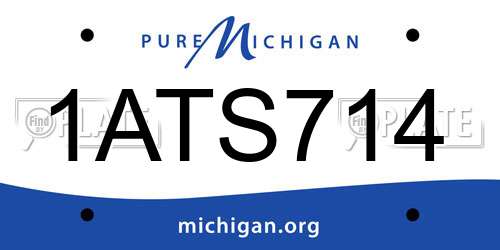 1ATS714 Michigan License Plate