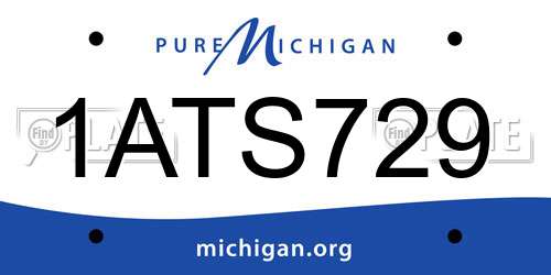 1ATS729 Michigan License Plate