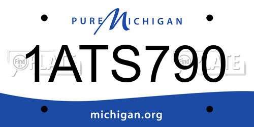 1ATS790 Michigan License Plate