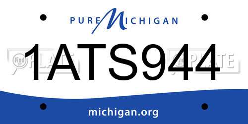 1ATS944 Michigan License Plate