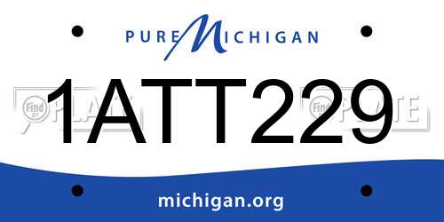 1ATT229 Michigan License Plate