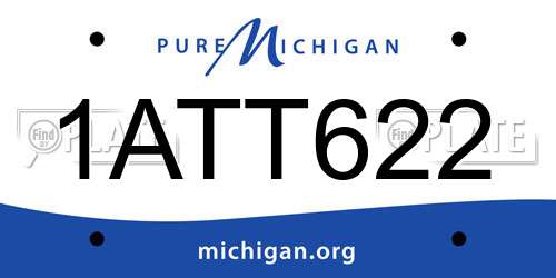 1ATT622 Michigan License Plate