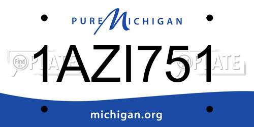 1AZI751 Michigan License Plate