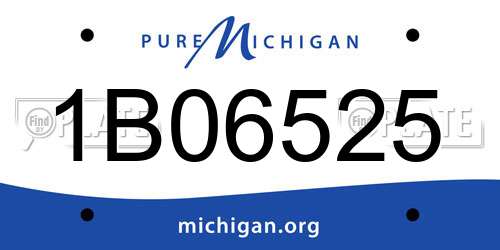 1B06525 Michigan License Plate