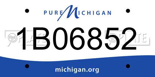 1B06852 Michigan License Plate