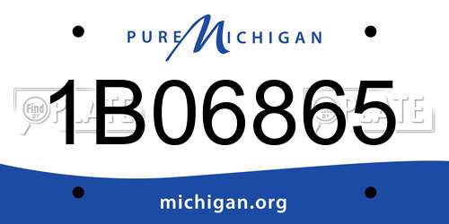 1B06865 Michigan License Plate