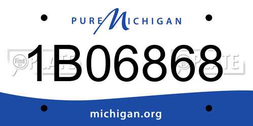 1B06868 Michigan License Plate