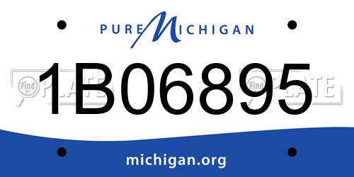 1B06895 Michigan License Plate