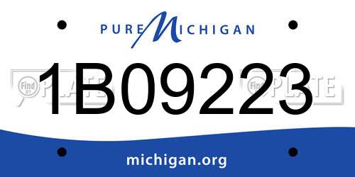 1B09223 Michigan License Plate
