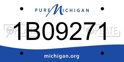 1B09271 Michigan License Plate