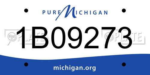 1B09273 Michigan License Plate