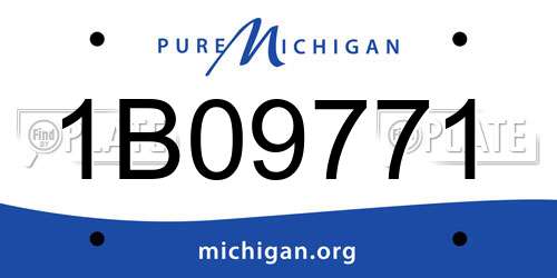 1B09771 Michigan License Plate