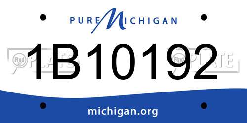 1B10192 Michigan License Plate