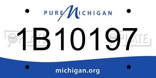 1B10197 Michigan License Plate