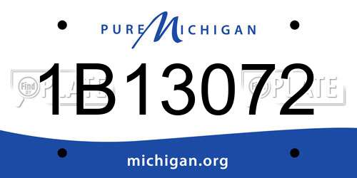 1B13072 Michigan License Plate