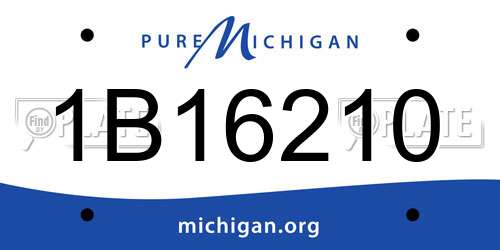 1B16210 Michigan License Plate