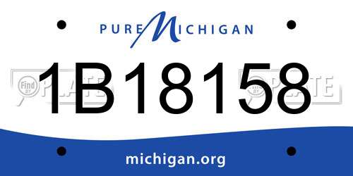 1B18158 Michigan License Plate
