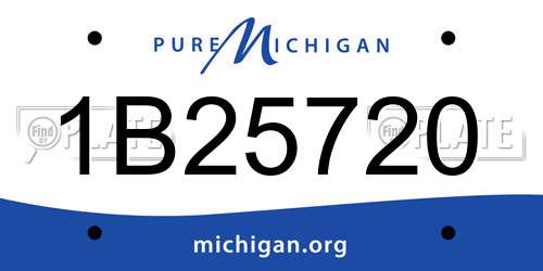 1B25720 Michigan License Plate