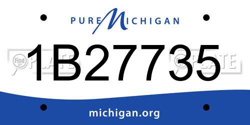 1B27735 Michigan License Plate